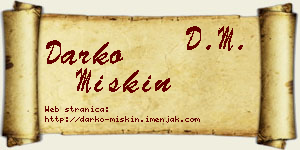 Darko Miskin vizit kartica